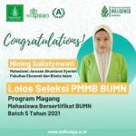 Mahasiwa Akuntansi Syariah UIN Walisongo Lolos Seleksi PMMB BUMN Batch 5 Tahun 2021