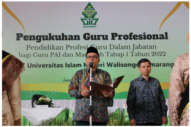 LPTK UIN Walisongo Semarang Kukuhkan 317 Guru PAI dan Madrasah Profesional
