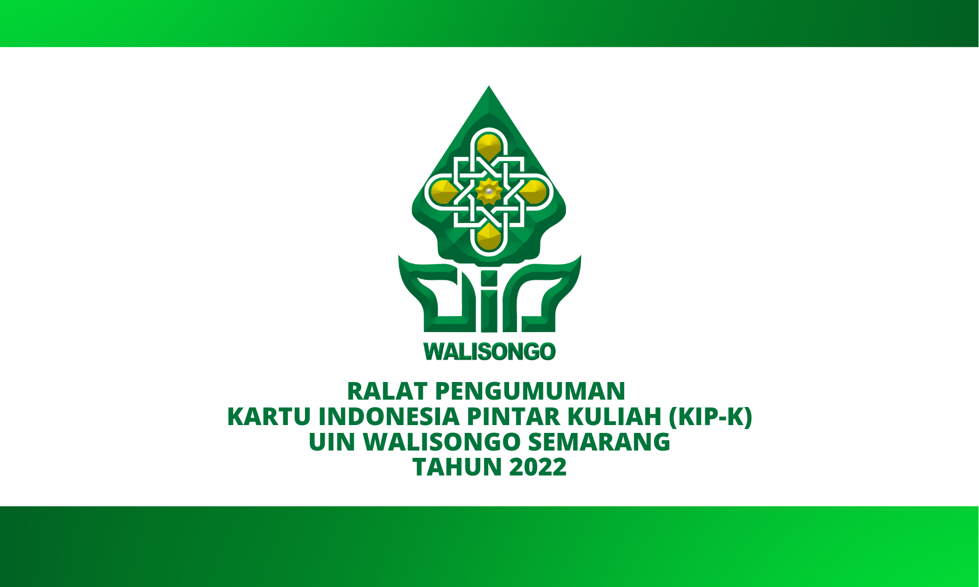 Ralat Pengumuman KIP Kuliah