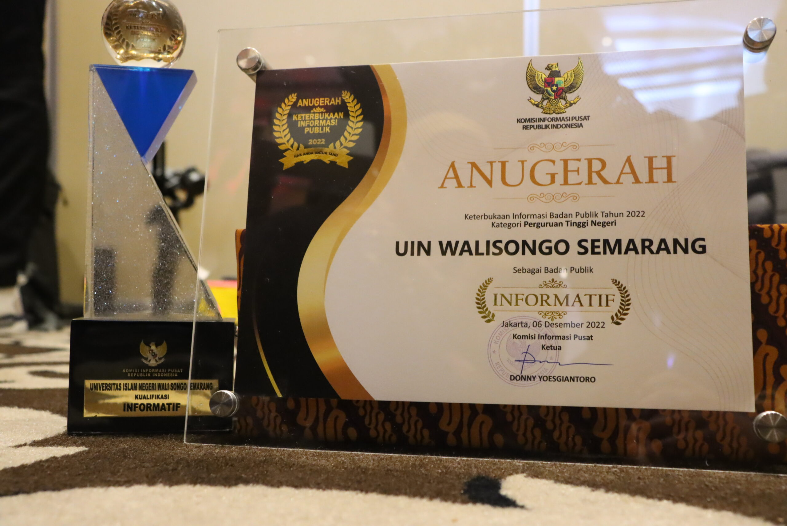 UIN Walisongo Semarang Raih Predikat Tertinggi dalam Anugerah Keterbukaan Informasi Publik