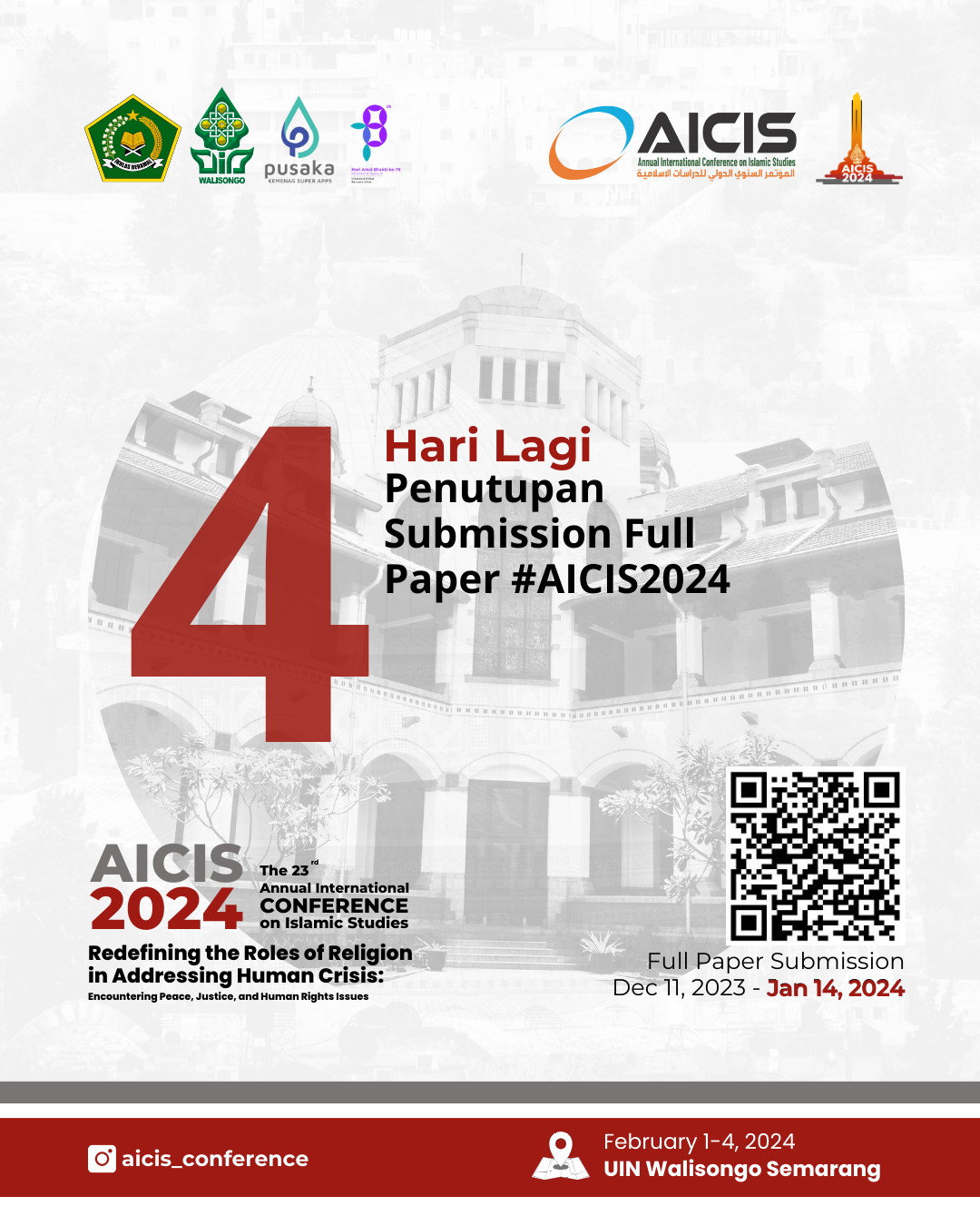 Empat Hari Lagi Submission Full Paper AICIS 2024 Ditutup, Jangan Sampai Terlewat