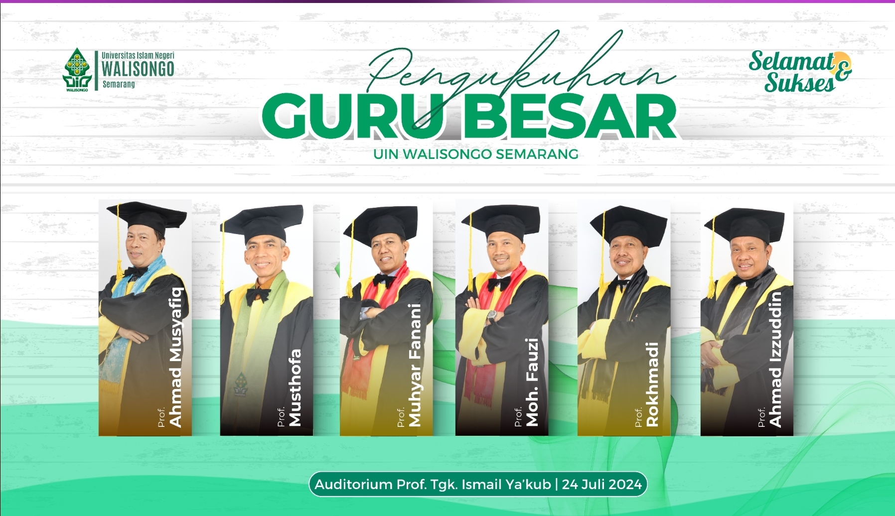 UIN Walisongo Kukuhkan Enam Guru Besar, Tandai Prestasi Puncak Dunia Akademik