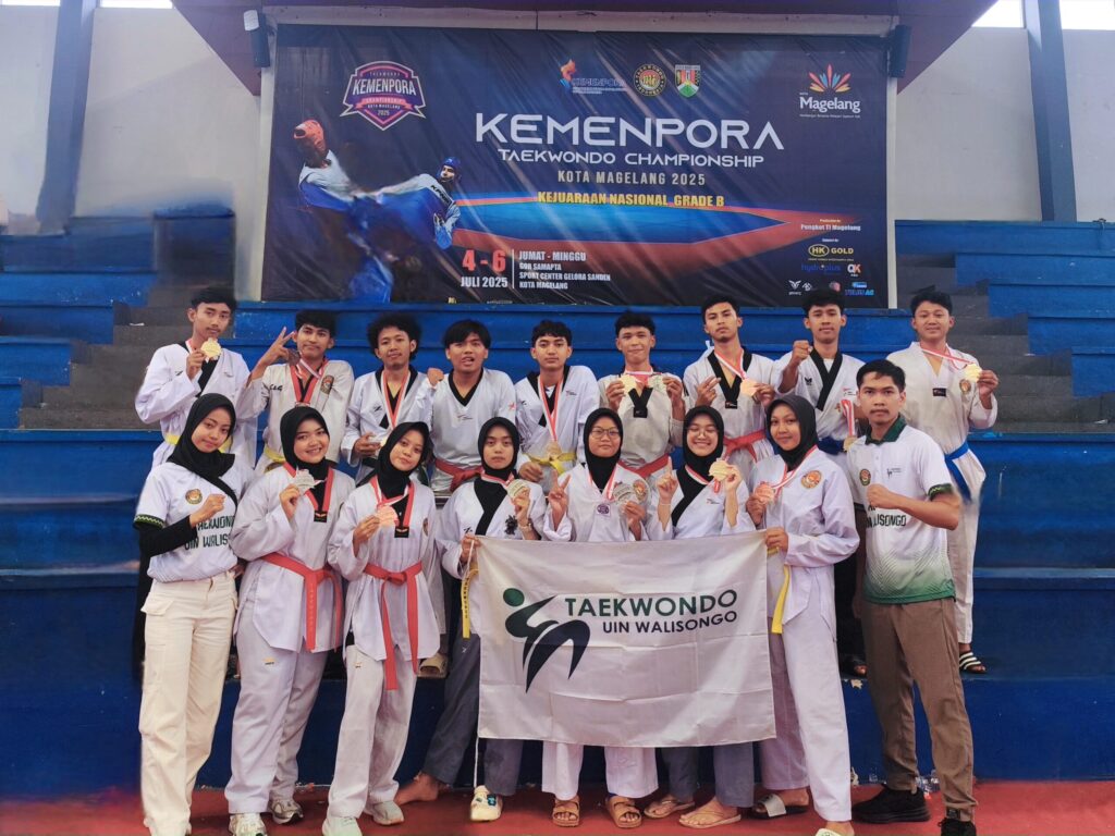 Taekwondo UIN Walisongo Sabet 15 Medali di Ajang Nasional Kemenpora Taekwondo Championship 2025