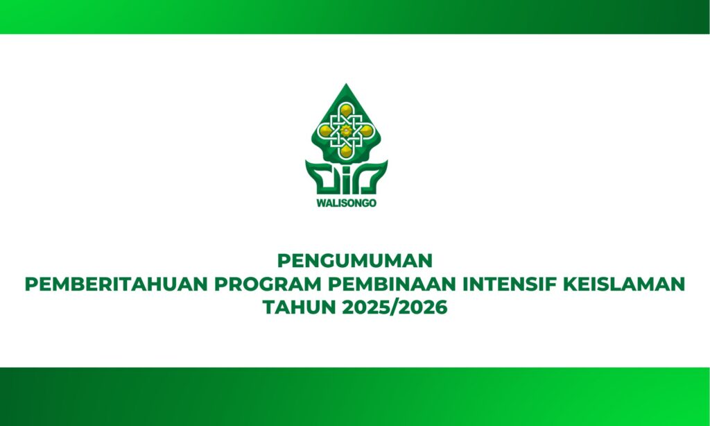 PEMBERITAHUAN PROGRAM PEMBINAAN INTENSIF KEISLAMAN TAHUN 2025/2026 PEMBERITAHUAN PROGRAM PEMBINAAN INTENSIF KEISLAMAN TAHUN 2025/2026