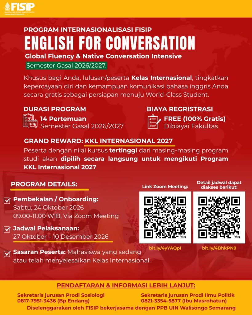 FISIP UIN Walisongo Perkuat Kompetensi Bahasa Inggris Mahasiswa, Siapkan Akses Akademik Global